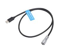 YUEHISY Cavo di Alimentazione PD USB-C per BMPCC 4K 6K, PD Compatibile, Sesso a 2 Pin, Luce Indicatore di Alimentazione, Cavo Dritto 19,7 Pollici