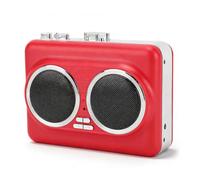 YUEHISY Convertitore da Cassetta a MP3, Lettore di Cassette Portatile USB con Altoparlante Incorporato e Jack per Cuffie, Convertitore Audio Digitale (rosso)