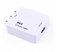 YUEHISY Convertitore HD Multimediale da AV a Ad Alta Definizione, Convertitore Mini AV2 con Output a 60Hz a 1080p, per Console di Gioco DVD SET Top Box (WHITE)