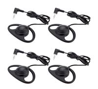 YUEHISY Cuffia Auricolare a Forma di D, Auricolare Laterale Singolo da 3,5 Mm, Driver da 23 Mm, Cavo Rinforzato, Spina a L, Pieghevole per Conferenze con Guida Turistica (4PCS)