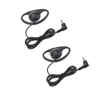 YUEHISY Cuffia Auricolare a Forma di D, Auricolare Laterale Singolo da 3,5 Mm, Driver da 23 Mm, Cavo Rinforzato, Spina a L, Pieghevole per Conferenze con Guida Turistica (2PCS)