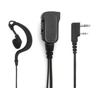 YUEHISY Cuffia Auricolare a Forma di G, Microfono PTT Auricolare Radio a 2 Pin, Gancio Ergonomico con Gancio G, Filtro Antirumore Altoparlante Integrato, Design a Clip per TK-2100 TK-3207