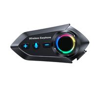 YUEHISY Cuffie Bluetooth per Casco, Riduzione Intelligente del Rumore con Suono HIFI 3D, Impermeabili IP56, Microfono Antivento, per Caschi Integrali Aperti Fuoristrada