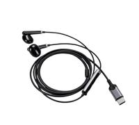 YUEHISY Cuffie Cablate di Tipo C, Auricolari Cablati con Microfono, 12 Mm | Driver Dinamico Ad Anello in Rame, per Musica/giochi/chiamate, Chip Audio 3001 e Uscita Senza Perdite, Microfono in Linea e