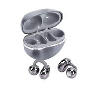 YUEHISY Cuffie Clip-on a Orecchio Aperto per Chi Porta gli Occhiali, Sicure per la Corsa e la Strada, Batteria da 40 Ore Bluetooth 6.0, vestibilità Comoda (GREY)