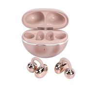YUEHISY Cuffie Clip-on a Orecchio Aperto per Chi Porta gli Occhiali, Sicure per la Corsa e la Strada, Batteria da 40 Ore Bluetooth 6.0, vestibilità Comoda (Champagne Oro)