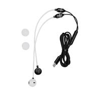 YUEHISY Cuffie Intrauricolari Cablate con Microfono per Dispositivi USB C, Auricolari Stereo HD con Tubo 'aria con Punte Ad Aletta e Schermatura Contro le Radiazioni