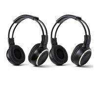 YUEHISY Cuffie per Auto Wireless a 2 Canali, Cuffie IR per DVD per Auto Non Bluetooth, a Infrarossi Universali con Interfaccia Audio da 3,5 Mm