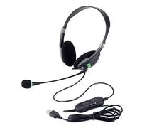 YUEHISY Cuffie USB con Microfono, Cuffie Cablate Stereo HD con Cancellazione del Rumore, Driver da 40 Mm, Controllo in Linea, Indicatore LED di Disattivazione Audio per PC Portatile