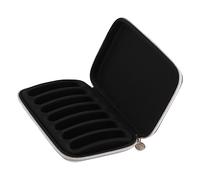 YUEHISY Custodia per Armoniche in Pelle PU per 7 Armoniche, Borsa Resistente Nera con Cerniera, Morbide Fessure Interne, Organizer Portatile per gli Appassionati di Musica