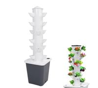 YUEHISY di Coltivazione Verticale, Torre a 18 Buche con Waternk da 10 Litri per il Giardinaggio Interno Domestico, Design per lo Spazio (Spina europea)