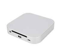 YUEHISY Dock per Mac Mini M4, Hub con Supporto in Lega di Alluminio con Doppio Slot SSD M.2, Porte USB A da 10 Gbps, Lettore di Schede di Memoria, per Mac (Spina europea)