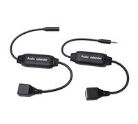 YUEHISY Estensore Audio RJ45 da 3,5 Mm a RJ45, Confezione da 2, Prolunga Cavo Ethernet da 100 M con Isolatore Acustico per L'eliminazione del Rumore, per Home Theater in Studio