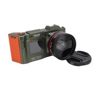 YUEHISY Fotocamera Digitale 4K, Fotocamera DSLR HD da 70 MP con Zoom 50X, Doppio Schermo, Messa a Fuoco Automatica, Grandangolo, Flash, per Vlog di Viaggio (GREEN)