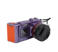 YUEHISY Fotocamera Digitale 4K, Fotocamera DSLR HD da 70 MP con Zoom 50X, Doppio Schermo, Messa a Fuoco Automatica, Grandangolo, Flash, per Vlog di Viaggio (Viola)