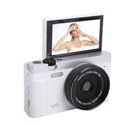 YUEHISY Fotocamera Digitale 4K per Fotografia, Fotocamera per Vlogging da 75 MP con WiFi e Schermo Ribaltabile da 3,0", Mirrorless con Zoom 18X per Viaggi, Paesaggi e (WHITE)