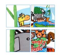 YUEHISY Giocattolo a Sonagli per Libri di Apprendimento Impermeabile per Bambini con Simpatico Motivo a Cartoni Animati per Promuovere lo Sviluppo Visivo, Adatto a Bambini di età Superiore a 0 Mesi