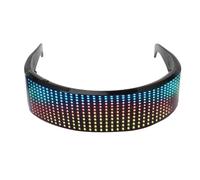 YUEHISY Gli Occhiali Illuminati a LED, Occhiali Luminosi Controllati Dall'app Bluetooth, Messaggi e Animazioni Lampeggianti Personalizzati, per Feste, Compleanno, Halloween