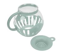 YUEHISY Home Popcorn Popper Barattolo di Popcorn in Vetro Riutilizzabile per Microonde per Spuntini Salutari per Serate Al Cinema Senza BPA 2,13 Litri (GREEN)