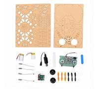 YUEHISY Kit di Assemblaggio Drone in Legno Fai-da-te, Modello di Edificio Creativo con Telaio Protettivo Completo, per Esperimenti Scolastici