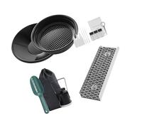 YUEHISY Kit di Panning in Oro Completo con Scatola di Chiusura in Alluminio 12 Pollici, Attrezzatura di Prospettiva Portatile con Zaino per il Fiume e Creek Gold Mining