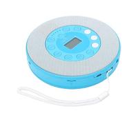 YUEHISY Lettore CD Portatile con Altoparlante, Lettore Musicale CD Ricaricabile, Microfono Integrato, AUX, Anti-salto, Registrazione su unità USB, per Viaggi in Auto a Casa (BLUE)