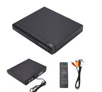 YUEHISY Lettore DVD 1080P, Display Digitale a LED, Lettore CD MP3 Portatile con USB, Telecomando AV, Multi Formato PAL NTSC, per, Camera da Letto di Casa (Spina europea)