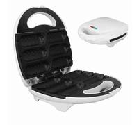 YUEHISY Maffer in Acciaio Inossidabile per Cani di Mais, Macchina per Waffle Non Stick 750W, Produce 6 Cani di Mais in Pochi Minuti per la Snack Bar da Forno (Plug 220-240 V.)