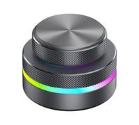 YUEHISY Manopola Rotativa Personalizzata, Controller Multimediale RGB a Doppia Manopola con Rotazione a 360°, Programmabile per Volume, Rotazione Pagine, Scorciatoie