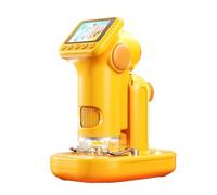 YUEHISY Microscopio Digitale Portatile, Ingrandimento 1600X Microscopio Elettronico 2 in 1 con Schermo 1080P 2 Pollici, Luce LED, per Scienze Dell'educazione