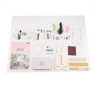 YUEHISY Mini Casa delle Bambole Fai-da-te Set Tema dei Vecchi Tempi Casa delle Bambole in Miniatura Angolo di Strada Rurale per la Decorazione Domestica, Collezione, Legno/colore/14,3 * 16,4 * 2,6 Cm