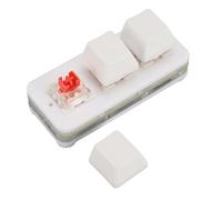 YUEHISY Mini Tastierino, 3 Tasti Programmabili con Interruttore Rosso, Sostituibile a Caldo, Tastiera da Gioco Meccanica USB per Ufficio e Controllo Multimediale, Retroilluminazione RGB (WHITE)