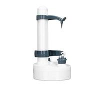 YUEHISY Peler di Patate Elettriche Automatico con 2 Lame, Macchina per Pelapina di Frutta Vegetale a Rotazione Multifunzione per, Strumento di Peeling Sicuro e Facile da Uso (WHITE)