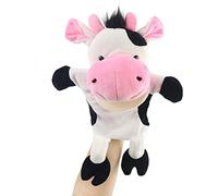 YUEHISY Peluche Burattino a Mano in Peluche di Mucca Cartone Animato per Giochi Fantasiosi per Bambini, Materiale Sicuro per Raccontare Storie e Insegnare Al Teatro delle Marionette (GREEN)