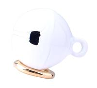 YUEHISY Portachiavi con Ciondolo a Forma di Campana in Ferro Cromato per Collare per Cani e Gatti, Facilmente Rimovibile per Animali Domestici Felici, Suono Attraente della Campana (WHITE)