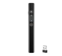 YUEHISY Presentatore Wireless da 2,4 GHz con Ricevitore USB, Clicker Plug & Play, Telecomando per Presentazioni Ricaricabile, Girapagina con Puntatore Rosso, Portata 30M