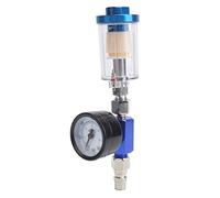 YUEHISY Regolatore dell'aria per Pistola a Spruzzo Pneumatica da 1/4" e Filtro Separatore per Filtro Acqua e Olio - Manometro in Compatto, Trappola per umidità per Kit di Verniciatura