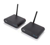 YUEHISY Ricevitore Trasmettitore AV Wireless, Kit Plug and Play 8 Canali da 2,4 GHz con Schermo Digitale, Supporto PAL/NTSC per Trasmissione Stabile del Segnale AV (Spina europea)