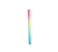 YUEHISY Righello Acrilico Sfumato Multicolore 15 Cm Strumento di (15cm) | 3 righelli inclusi, 15 cm x 1 cm x 1 cm, Segni neri trasparenti, Bordi lisci, Acrilico trasparente