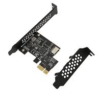 YUEHISY Scheda di Espansione PCIE a USB 3.2, Adattatore PCIE X1 a USB 3.2 Gen 1 TIPO E 20PIN, velocità di Trasferimento 5 Gbps, Header Interno per Pannello C Anteriore Desktop, Chip ASM1042A (