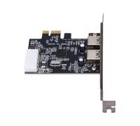 YUEHISY Scheda di Espansione USB 3.0 PCIe, 2 Porte, 5 Gbps, 4 Pin | Adatto a ITX e Vecchi Desktop, Mezza Staffa, Nessun Driver, Chip Stabile, Slot X1 X4 X8 X16