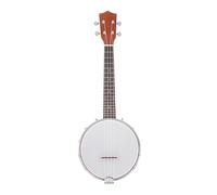 YUEHISY Set Banjo a 4 Corde, Kit Banjo con Panno per la Pulizia delle Corde del Capotasto a Ponte, Strumento Folk con Parte Posteriore Aperta per Principianti, Accordatori con Tastiera in