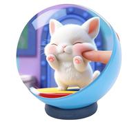 YUEHISY Sfera di Memoria con Sfera di cristallo: Elettronica con Display Digitale 3D, Lettore Multimediale Portatile, per il Compleanno e L'anniversario di Natale (BLUE)