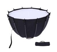 YUEHISY Softbox con Griglia a Nido D'ape per Catchlight Master, Parabola Profonda 25,6 Pollici, Piegatura Rapida, Doppio Diffusore, Supporto Bowens per Ritratto Video LED Dal Vivo