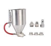 YUEHISY Spruzzatore per malta cementizia, in acciaio inox, con 6 ugelli intercambiabili, capacità 3,5 l, per pareti, mattoni, pavimenti, mobili