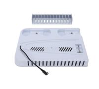 YUEHISY Stazione di Raffreddamento per Console, Ventola di Raffreddamento Silenziosa, Caricatore Doppio Controller Wireless, Luce RGB, 4 Porte USB, per Disco, Console Digitali