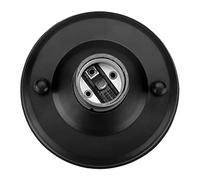 YUEHISY Supporto Base per Lampada da Parete a Soffitto Industriale Vintage E26/E27 - Portalampada per Lampada a Sospensione con Attacco a Vite, Apparecchio in Metallo per Decorazioni Fai da Te (BLACK)