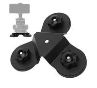YUEHISY Supporto per Action Camera con Tripla Ventosa, Supporto Universale Regolabile per Auto con Vite da 1/4" 3/8" per DSLR, Fotocamere Mirrorless, Telefono