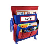 YUEHISY Tasca Posteriore del Sedile della Sedia, Organizzatore di Classe con 6 Tasche per Materiali Scolastici, Si Adatta Alla Maggior Parte delle Sedie da Scrivania, 15,75 X 18,1 X (2)
