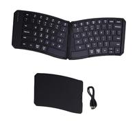 YUEHISY Tastiera Ergonomica Pieghevole, Divisa a Forma di V, Bluetooth Ricaricabile, Dispositivo Multiplo, Tastiera Wireless Portatile da Viaggio per Tablet